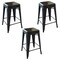 Amerihome Loft Black 24" Metal Bar Stool, PK3 BS24BLK3 - alternate 1